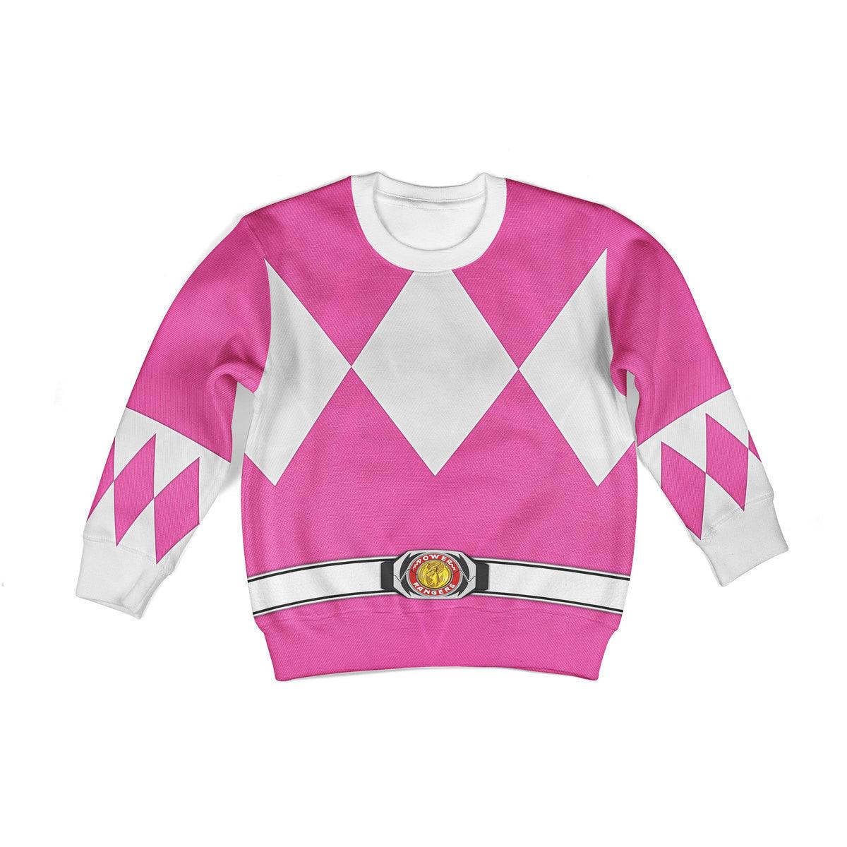 unisex kid tops pink ranger mighty morphin kid 3d apparel 2 1 Unisex Kid Tops Pink Ranger Mighty Morphin Kid 3D Apparel 2 - Image 1