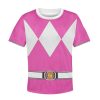 Unisex Kid Tops Pink Ranger Mighty Morphin Kid 3D Apparel 3 - Image 1