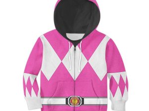 Unisex Kid Tops Pink Ranger Mighty Morphin Kid 3D Apparel 4 - Image 1
