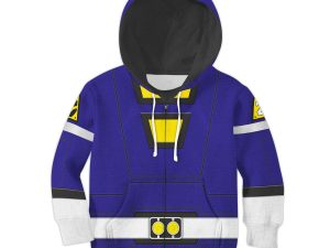 Unisex Kid Tops Power Rangers Turbo Blue 3D Apparel 4 - Image 1