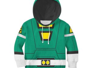 Unisex Kid Tops Power Rangers Turbo Green 3D Apparel 1 - Image 1