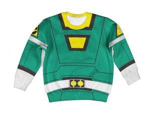 Unisex Kid Tops Power Rangers Turbo Green 3D Apparel 2 - Image 1