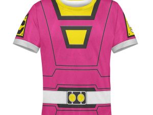 Unisex Kid Tops Power Rangers Turbo Pink 3D Apparel 3 - Image 1