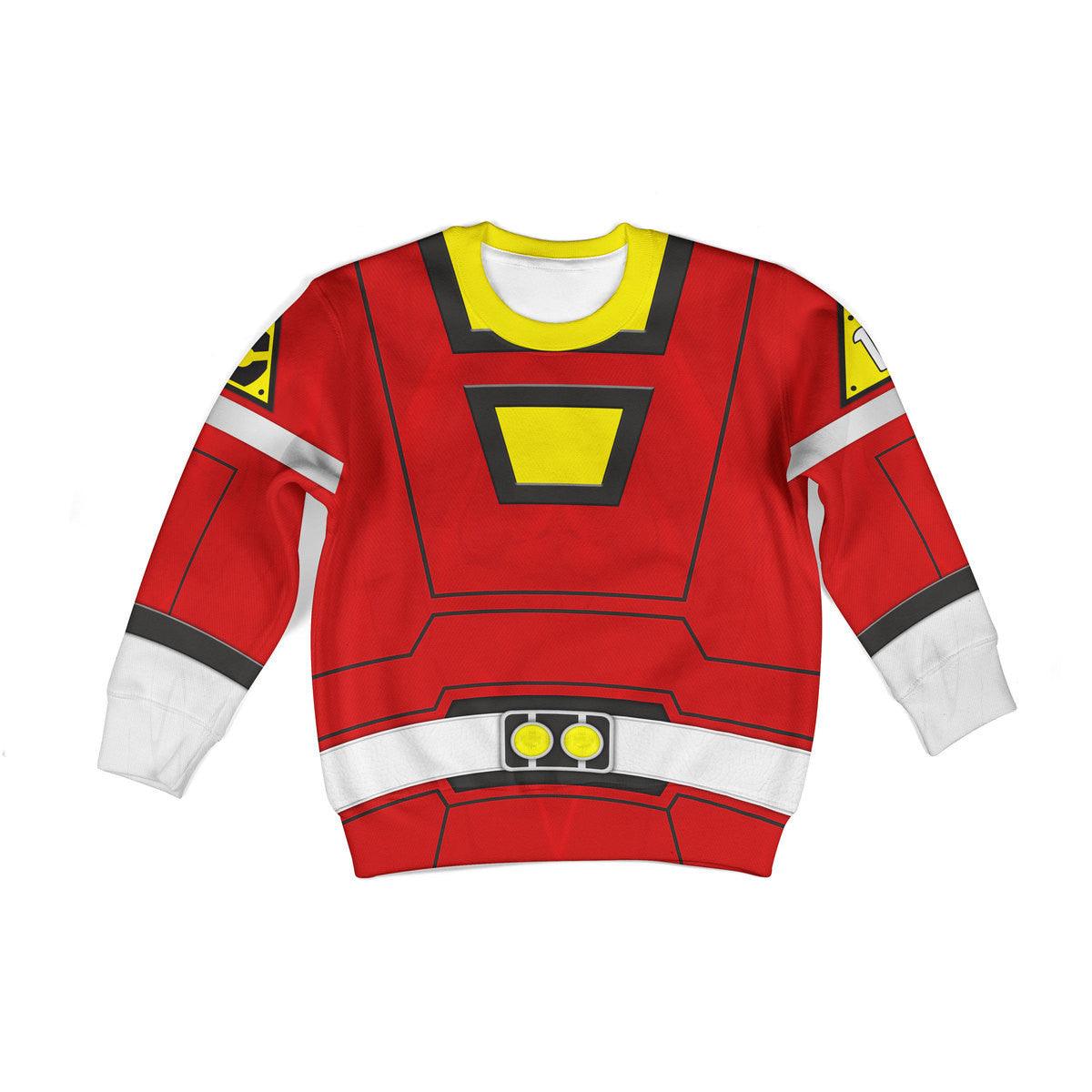 unisex kid tops power rangers turbo red 3d apparel 2 1 Unisex Kid Tops Power Rangers Turbo Red 3D Apparel 2 - Image 1