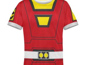 Unisex Kid Tops Power Rangers Turbo Red 3D Apparel 3 - Image 1