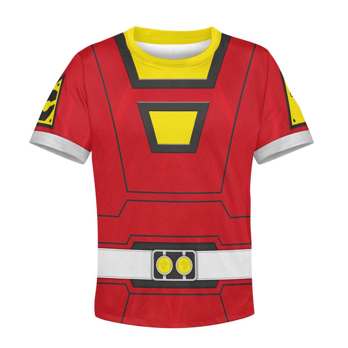 unisex kid tops power rangers turbo red 3d apparel 3 1 Unisex Kid Tops Power Rangers Turbo Red 3D Apparel 3 - Image 1