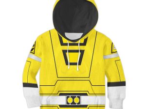 Unisex Kid Tops Power Rangers Turbo Yellow 3D Apparel 1 - Image 1