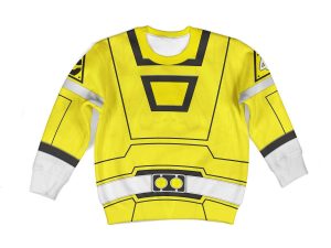 Unisex Kid Tops Power Rangers Turbo Yellow 3D Apparel 2 - Image 1