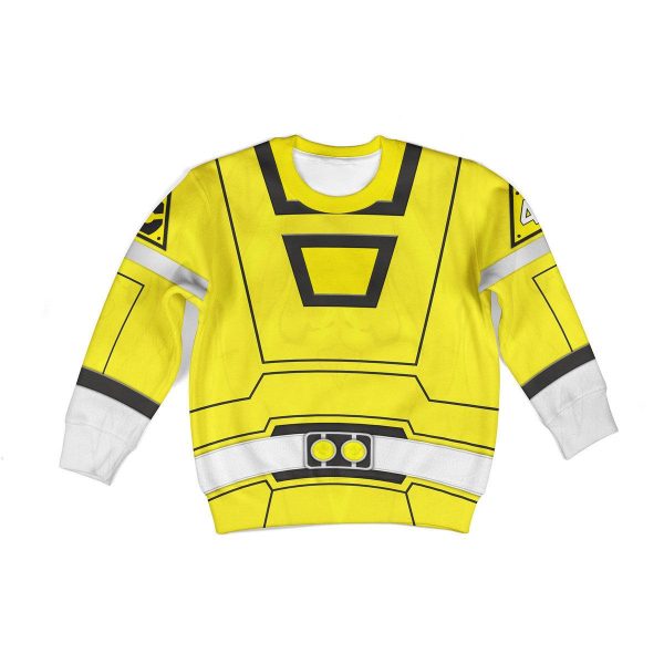 Unisex Kid Tops Power Rangers Turbo Yellow 3D Apparel 2 - Image 1