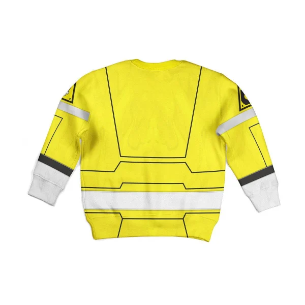 Unisex Kid Tops Power Rangers Turbo Yellow 3D Apparel 2 - Image 2
