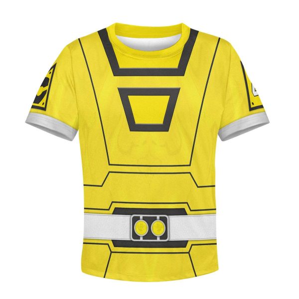 Unisex Kid Tops Power Rangers Turbo Yellow 3D Apparel 3 - Image 1