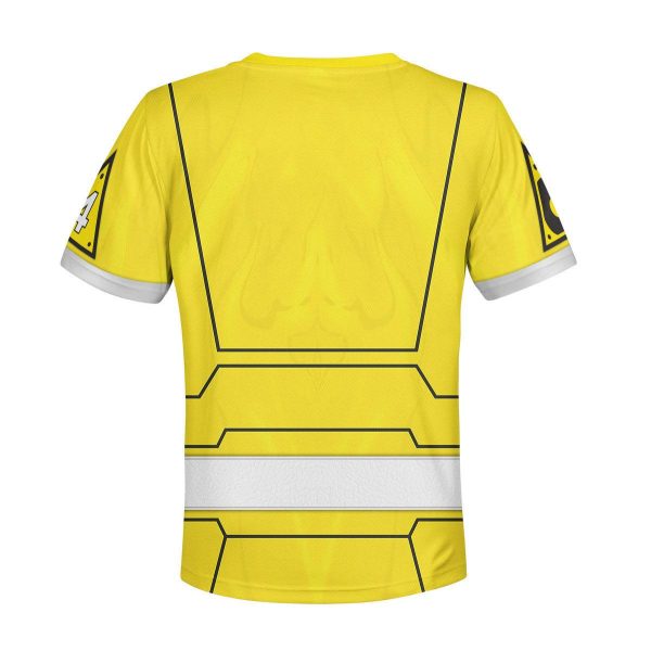 Unisex Kid Tops Power Rangers Turbo Yellow 3D Apparel 3 - Image 2
