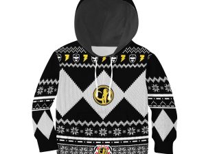 Unisex Kid Tops Pullover Sweatshirt Black Power Ranger 3D Apparel 1 - Image 1