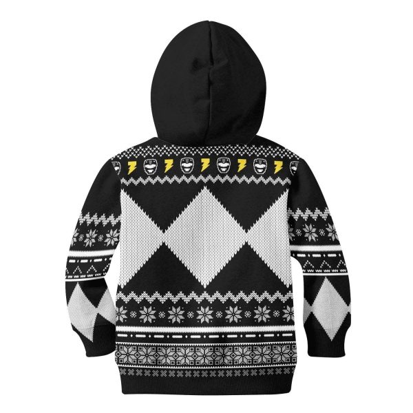 Unisex Kid Tops Pullover Sweatshirt Black Power Ranger 3D Apparel 1 - Image 2