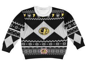 Unisex Kid Tops Pullover Sweatshirt Black Power Ranger 3D Apparel 2 - Image 1