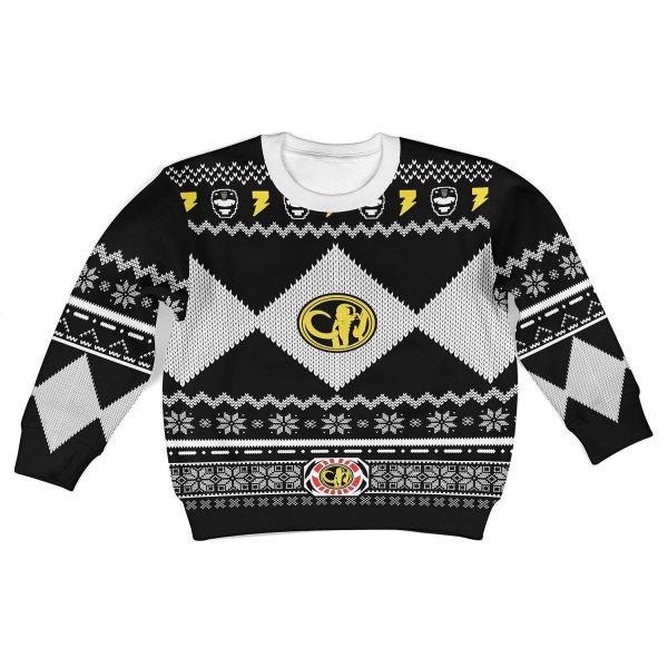 Unisex Kid Tops Pullover Sweatshirt Black Power Ranger 3D Apparel 2 - Image 1