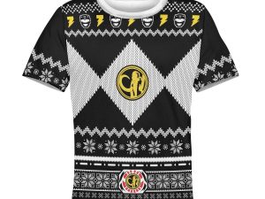 Unisex Kid Tops Pullover Sweatshirt Black Power Ranger 3D Apparel 3 - Image 1