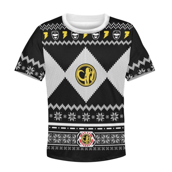 Unisex Kid Tops Pullover Sweatshirt Black Power Ranger 3D Apparel 3 - Image 1