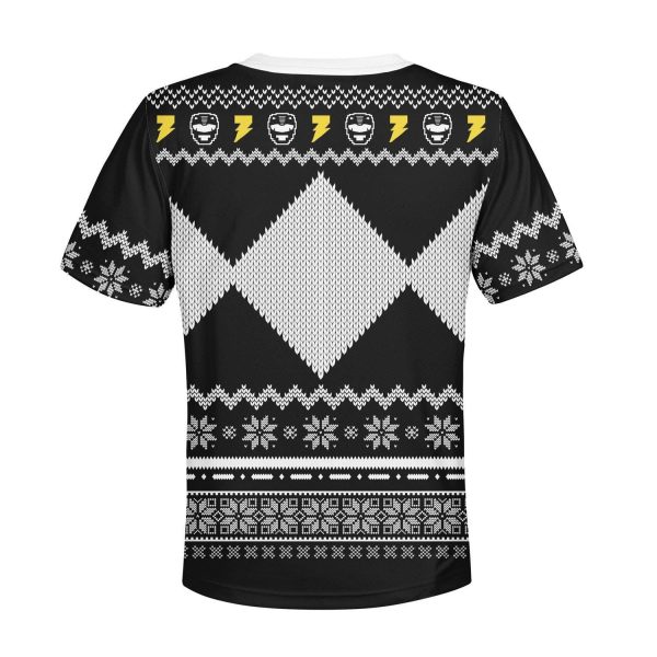 Unisex Kid Tops Pullover Sweatshirt Black Power Ranger 3D Apparel 3 - Image 2