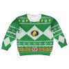 Unisex Kid Tops Pullover Sweatshirt Green Power Ranger 3D Apparel 2 - Image 1
