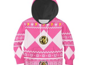 Unisex Kid Tops Pullover Sweatshirt Pink Power Ranger 3D Apparel 1 - Image 1