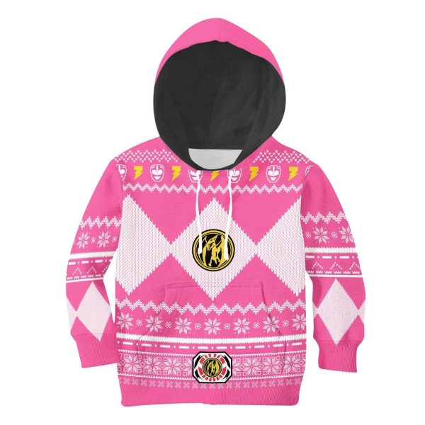 Unisex Kid Tops Pullover Sweatshirt Pink Power Ranger 3D Apparel 1 - Image 1