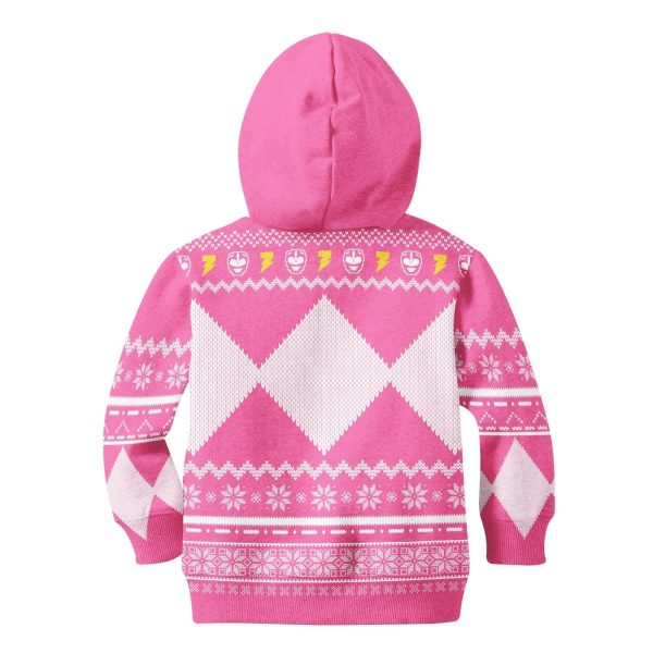 Unisex Kid Tops Pullover Sweatshirt Pink Power Ranger 3D Apparel 1 - Image 2