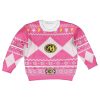 Unisex Kid Tops Pullover Sweatshirt Pink Power Ranger 3D Apparel 2 - Image 1