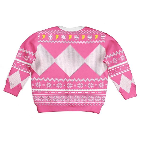 Unisex Kid Tops Pullover Sweatshirt Pink Power Ranger 3D Apparel 2 - Image 2