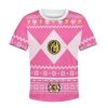 Unisex Kid Tops Pullover Sweatshirt Pink Power Ranger 3D Apparel 3 - Image 1