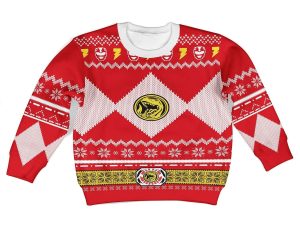Unisex Kid Tops Pullover Sweatshirt Red Power Ranger 3D Apparel 2 - Image 1