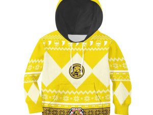Unisex Kid Tops Pullover Sweatshirt Yellow Power Ranger 3D Apparel 1 - Image 1