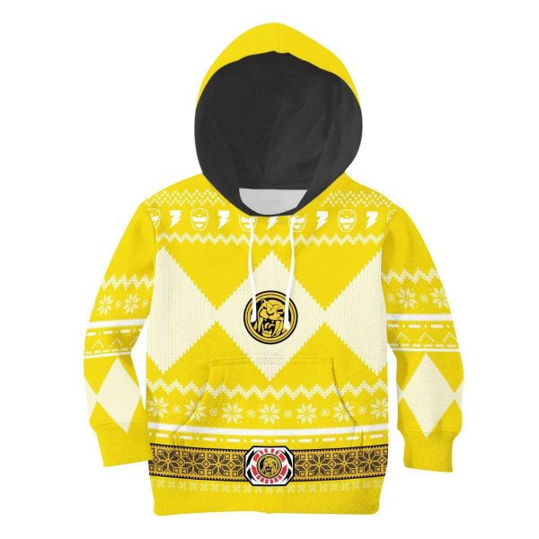 Unisex Kid Tops Pullover Sweatshirt Yellow Power Ranger 3D Apparel 1 - Image 1