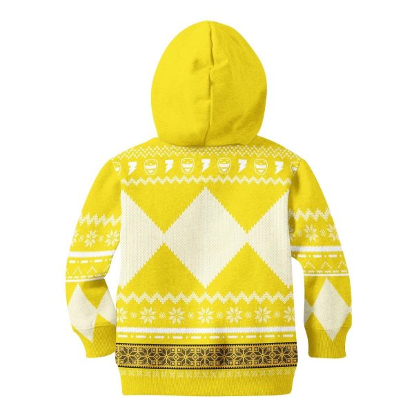 Unisex Kid Tops Pullover Sweatshirt Yellow Power Ranger 3D Apparel 1 - Image 2