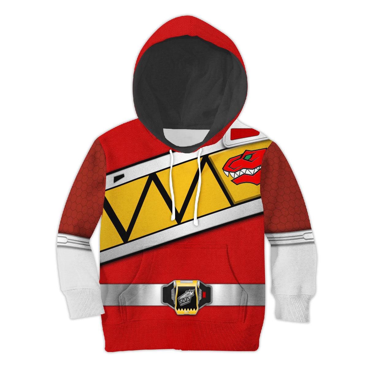 unisex kid tops red power rangers dino charge 3d apparel 1 1 Unisex Kid Tops Red Power Rangers Dino Charge 3D Apparel 1 - Image 1