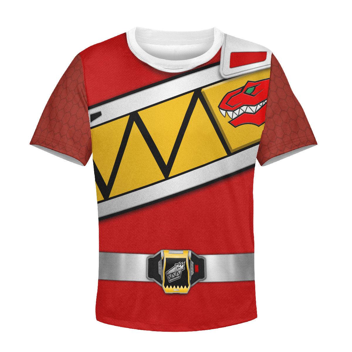 unisex kid tops red power rangers dino charge 3d apparel 3 1 Unisex Kid Tops Red Power Rangers Dino Charge 3D Apparel 3 - Image 1