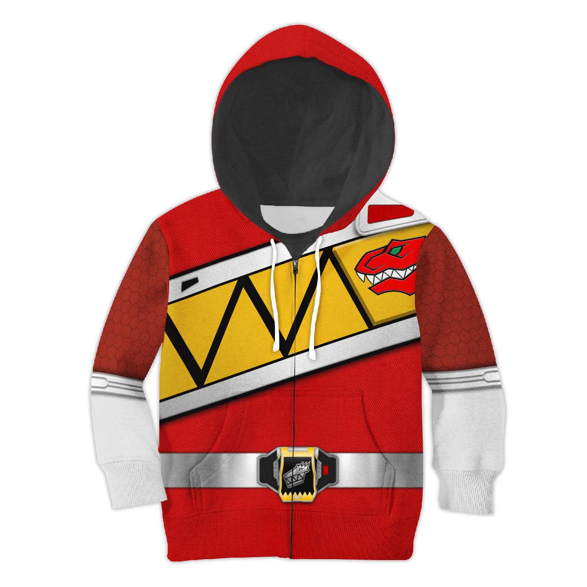 unisex kid tops red power rangers dino charge 3d apparel 4 1 Unisex Kid Tops Red Power Rangers Dino Charge 3D Apparel 4 - Image 1