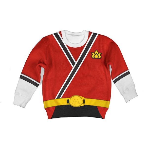 Unisex Kid Tops Red Power Rangers Samurai 3D Apparel 1 - Image 2