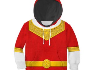 Unisex Kid Tops Red Power Rangers Zeo Kid 3D Apparel 1 - Image 1
