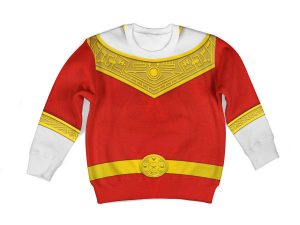 Unisex Kid Tops Red Power Rangers Zeo Kid 3D Apparel 2 - Image 1