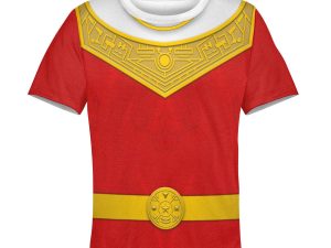 Unisex Kid Tops Red Power Rangers Zeo Kid 3D Apparel 3 - Image 1