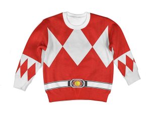 Unisex Kid Tops Red Ranger Mighty Morphin Kid 3D Apparel 2 - Image 1