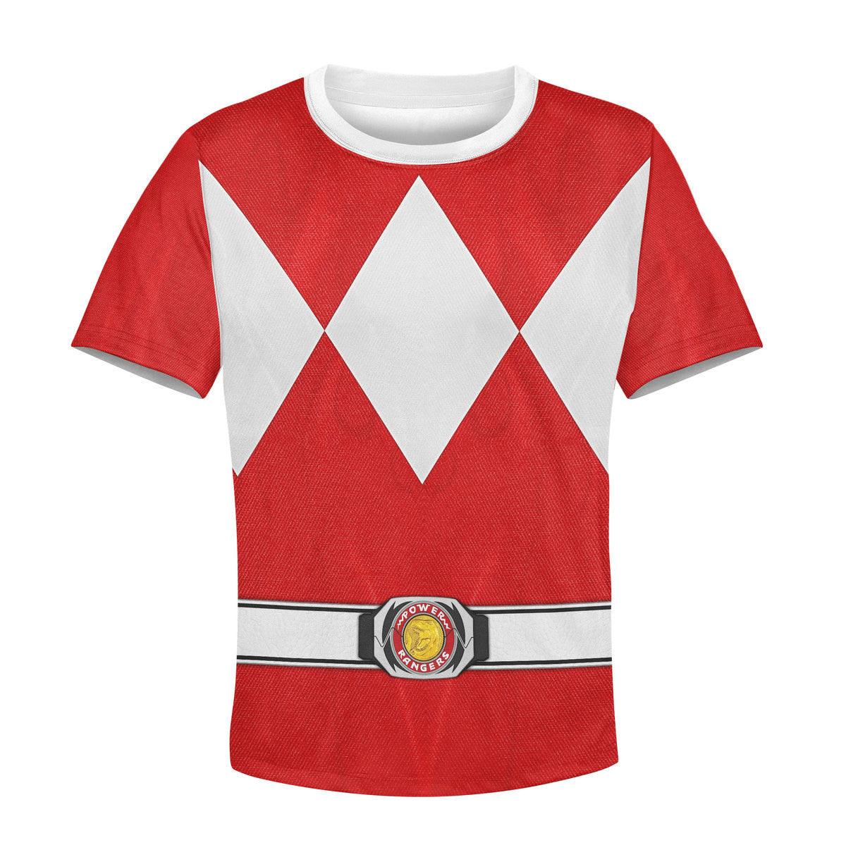 unisex kid tops red ranger mighty morphin kid 3d apparel 3 1 Unisex Kid Tops Red Ranger Mighty Morphin Kid 3D Apparel 3 - Image 1