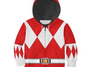 Unisex Kid Tops Red Ranger Mighty Morphin Kid 3D Apparel 4 - Image 1