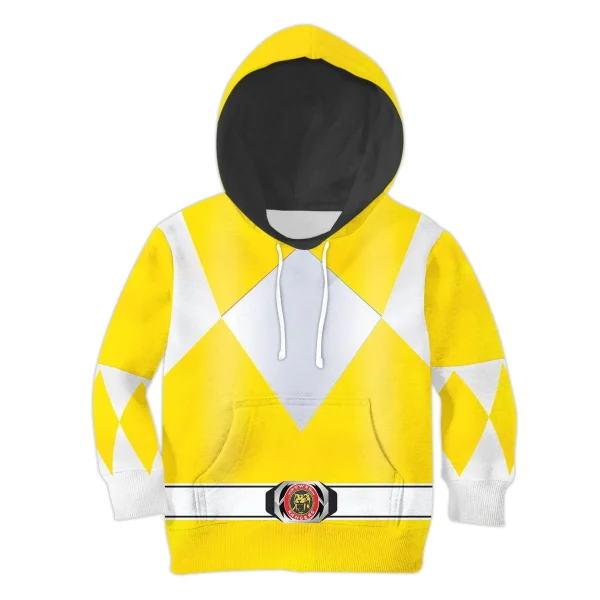 Unisex Kid Tops Yellow Power Ranger 3D Apparel 1 - Image 1