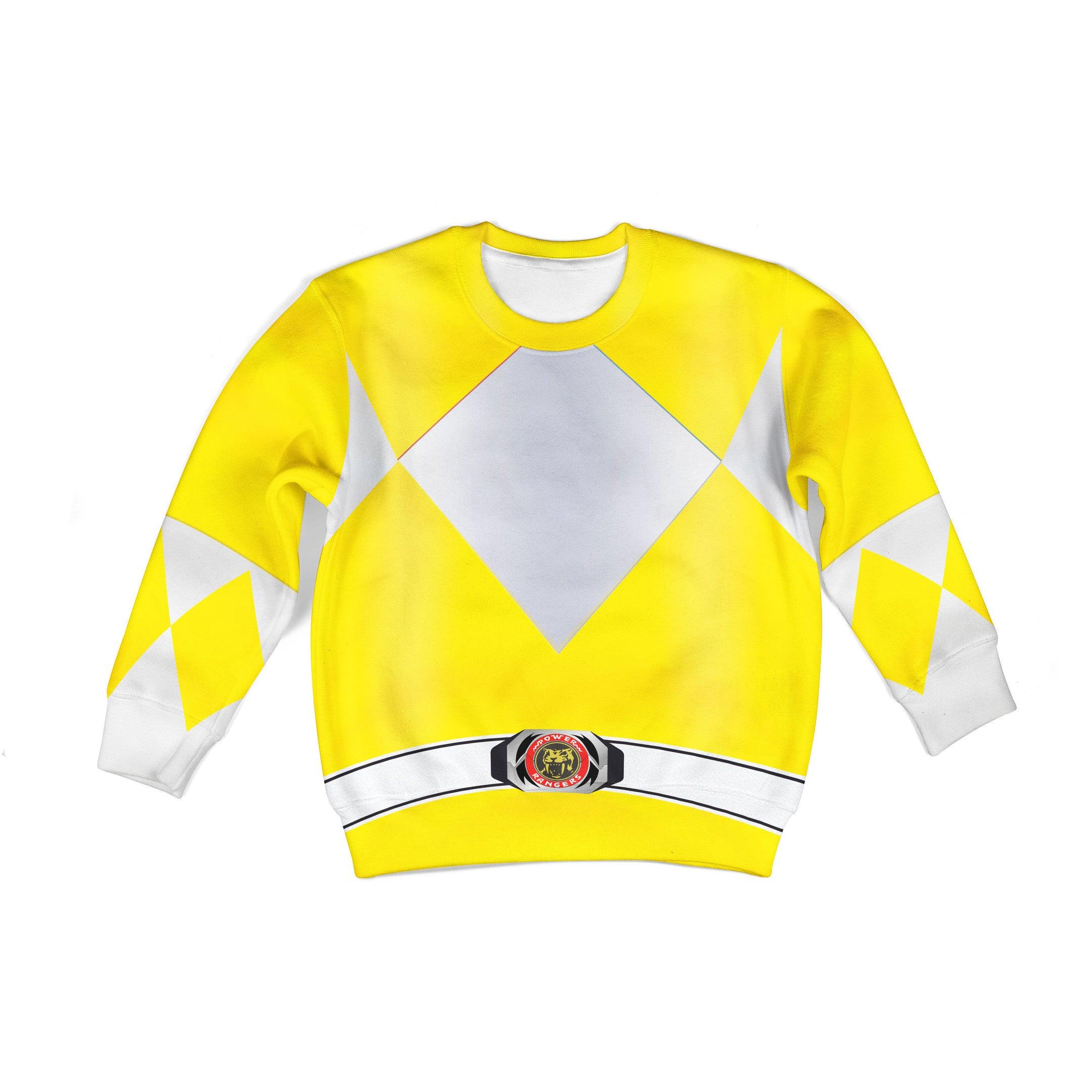 unisex kid tops yellow power ranger 3d apparel 2 1 Unisex Kid Tops Yellow Power Ranger 3D Apparel 2 - Image 1