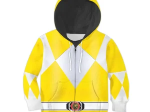 Unisex Kid Tops Yellow Power Ranger 3D Apparel 4 - Image 1