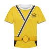 Unisex Kid Tops Yellow Power Rangers Samurai 3D Apparel 3 - Image 1
