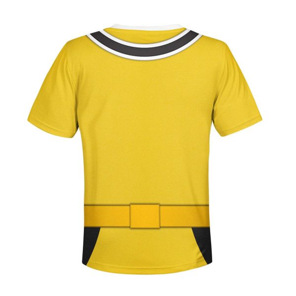 Unisex Kid Tops Yellow Power Rangers Samurai 3D Apparel 3 - Image 2