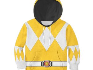 Unisex Kid Tops Yellow Ranger Mighty Morphin Kid 3D Apparel 1 - Image 1